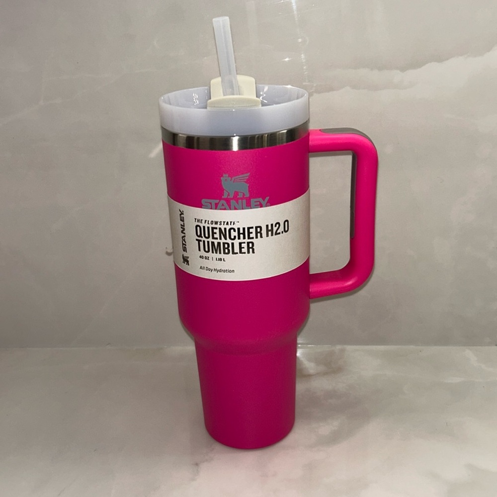 Hot pink Stanley tumbler